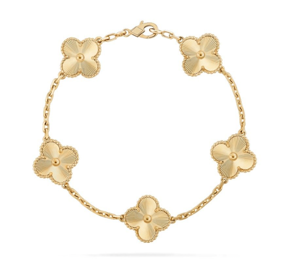 Gold shop clover bracelet