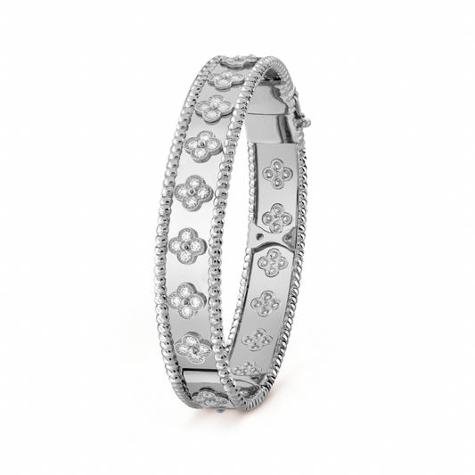 Clover Bangle | Silver